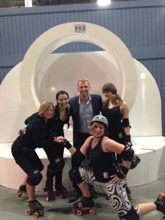 Outfit skaters with Kevin McKidd for the Queen Latifah show